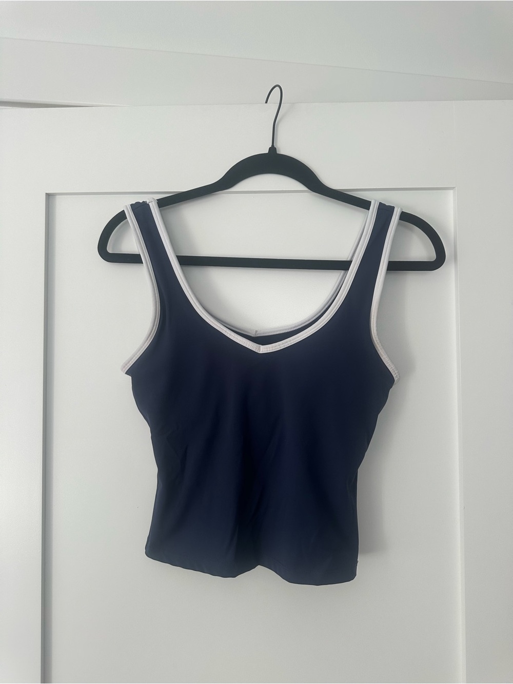 Navy Tank Top with White Trim
